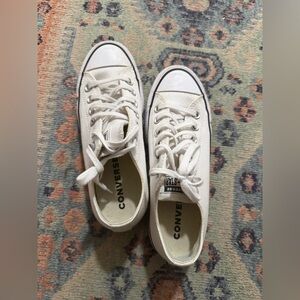Converse White Low-Top Platform Sneakers